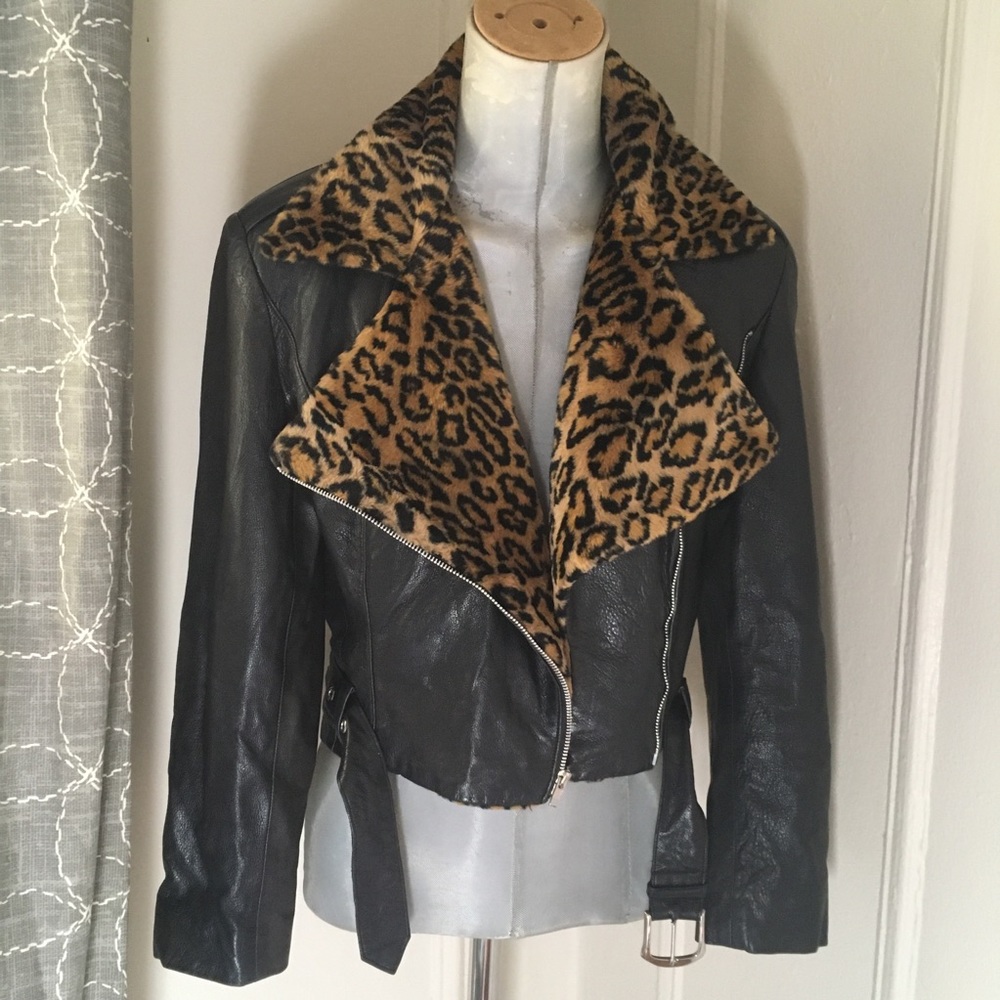 Variazioni leather motorcycle jacket vintage Sz M